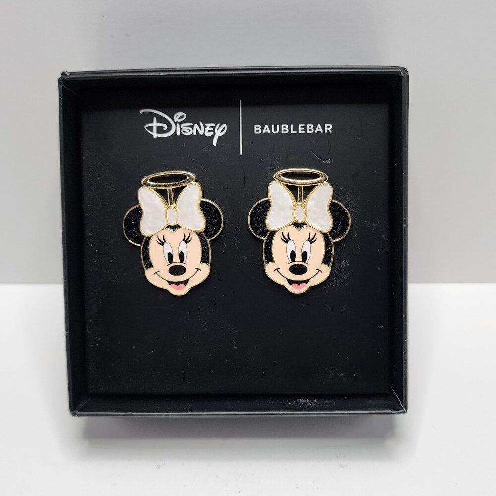 Disney X Baublebar Minnie Mouse Angel Costume Halloween Stud Earrings NIB